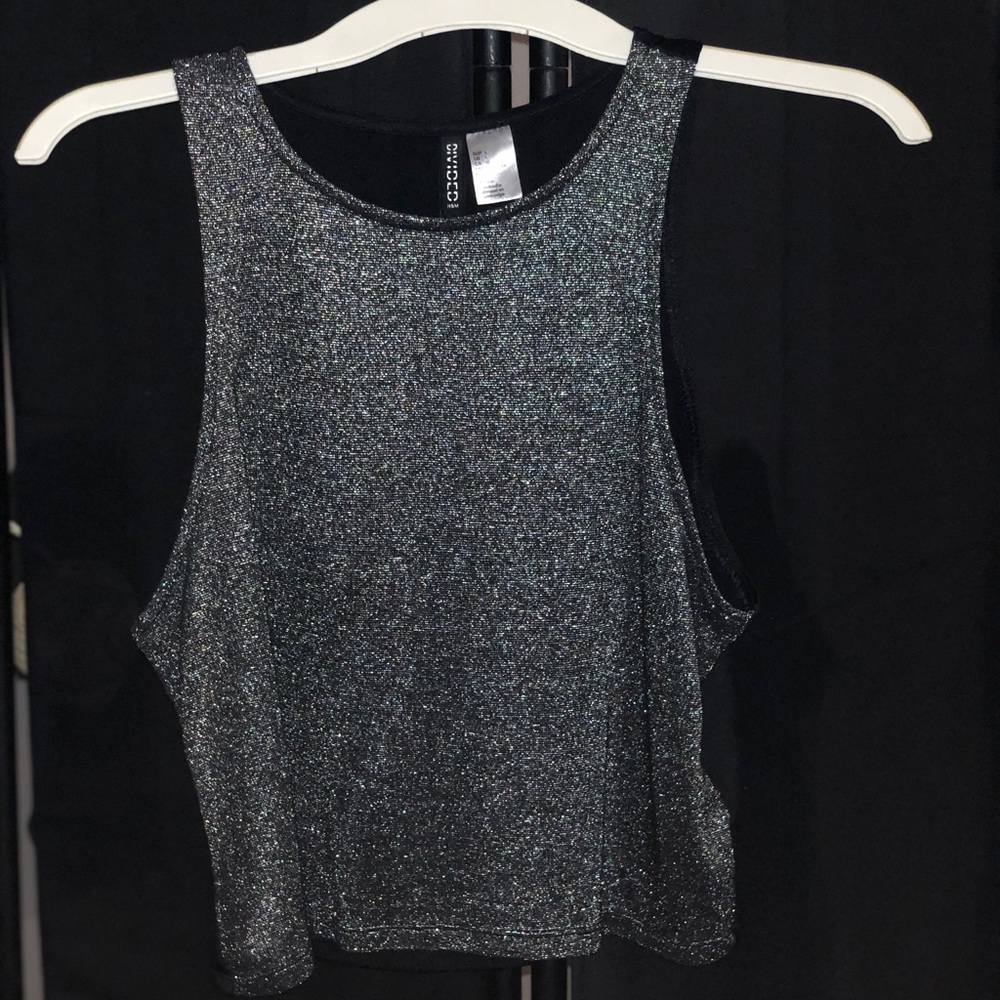 H&M Silver Crop Top